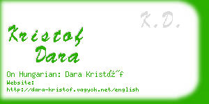 kristof dara business card